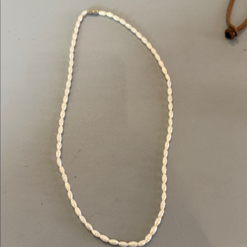 Vintage Rice Pearl Necklace